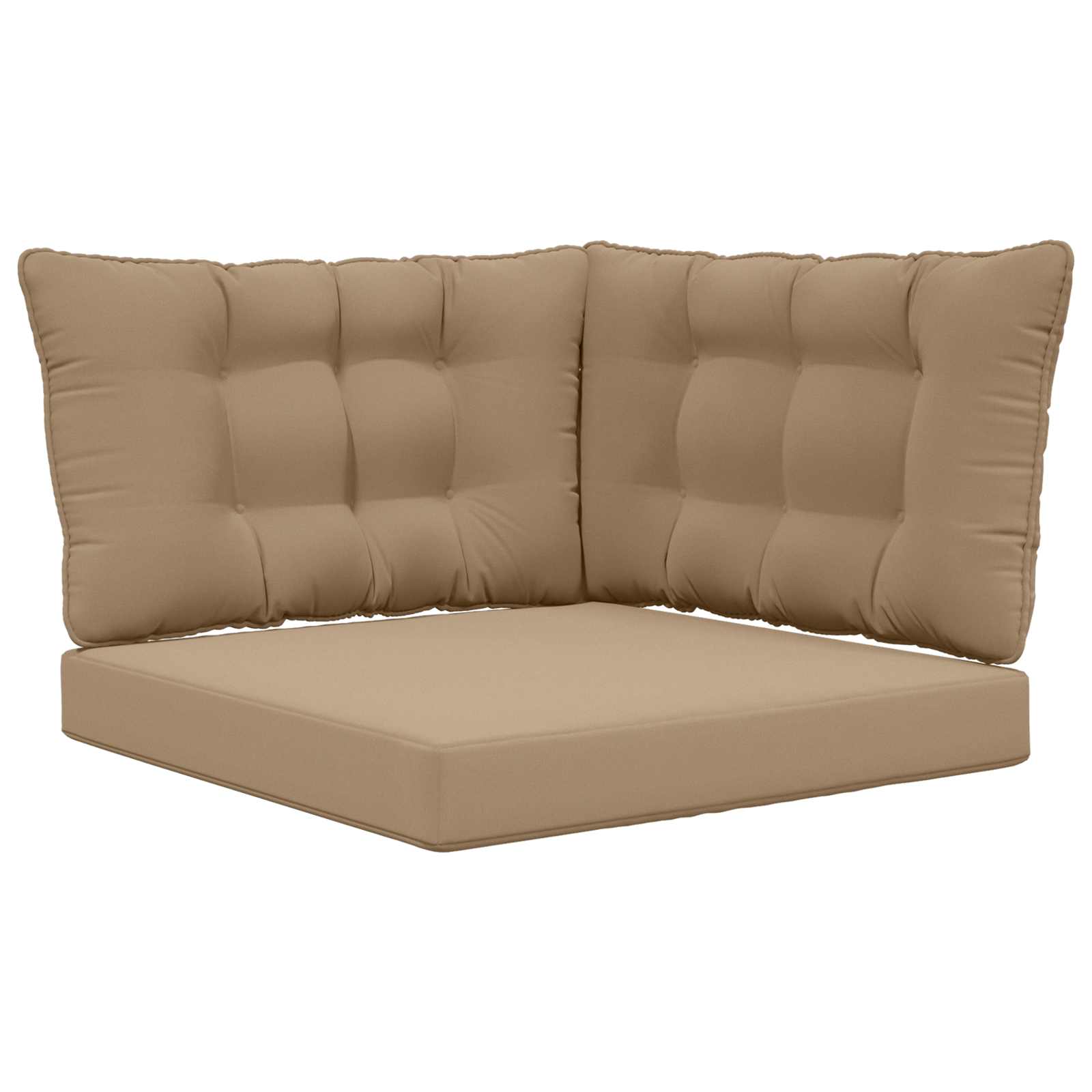 Sofakissen für draußen 3 pcs Taupe Polyester