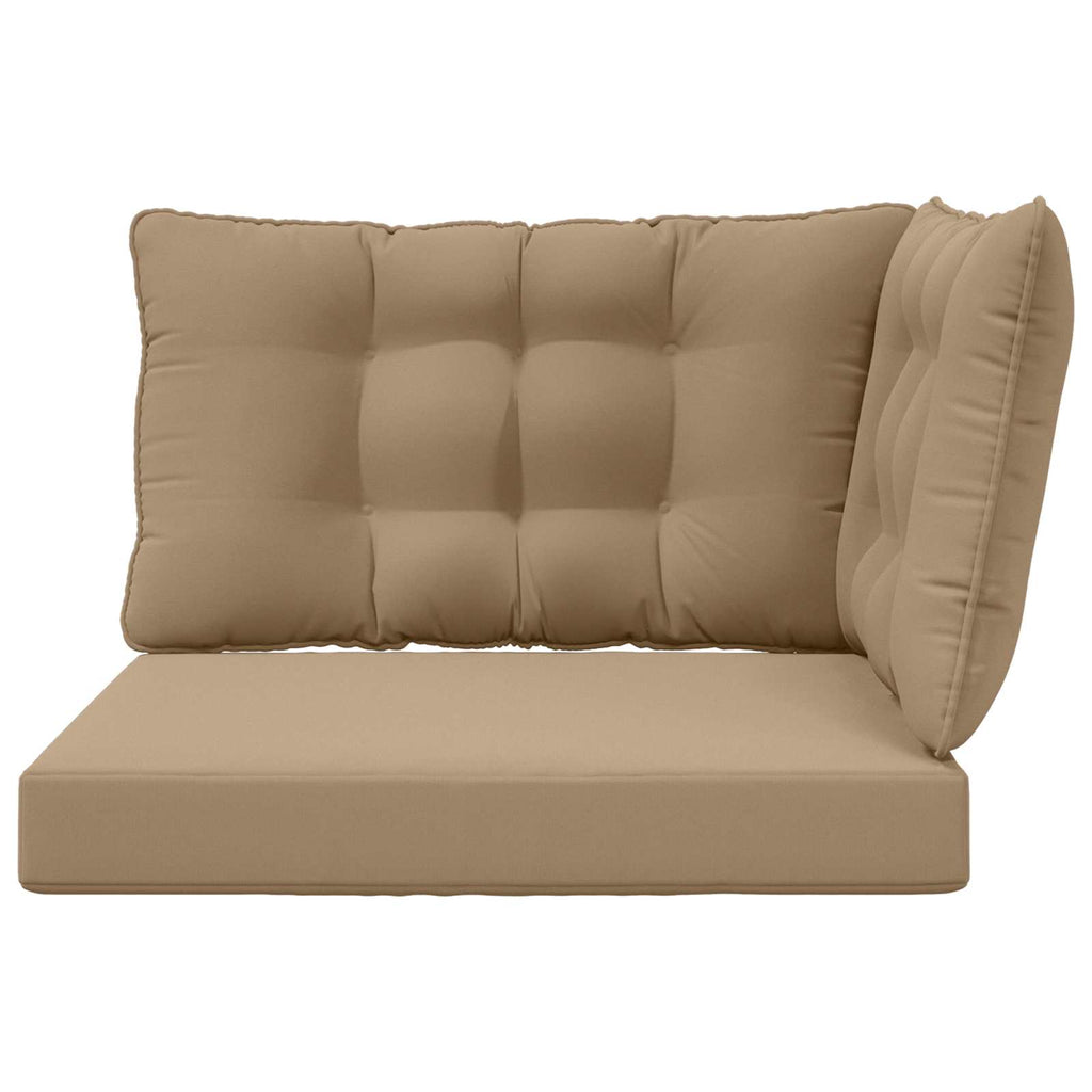 Sofakissen für draußen 3 pcs Taupe Polyester