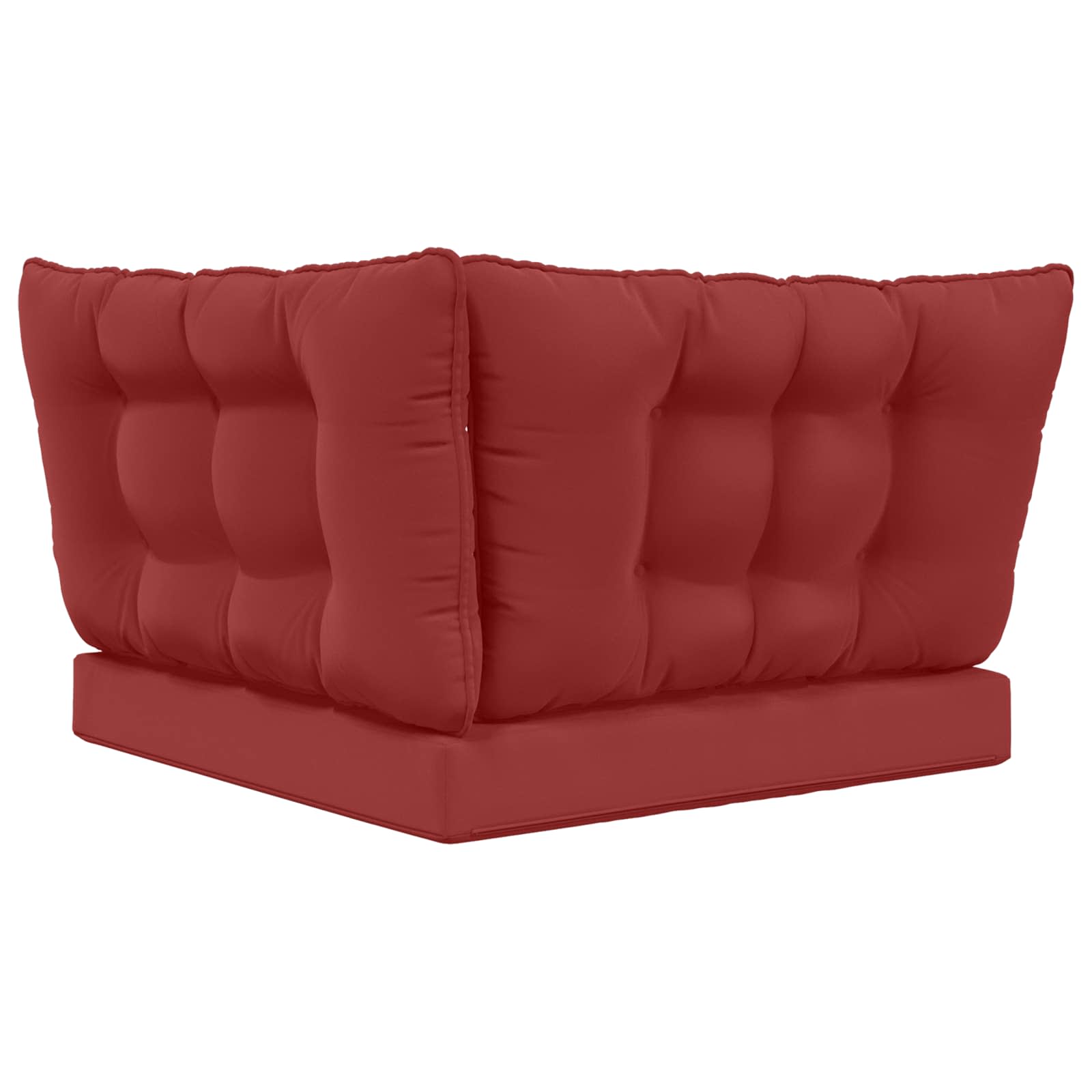 Sofakissen für draußen 3 pcs Weinrot Polyester