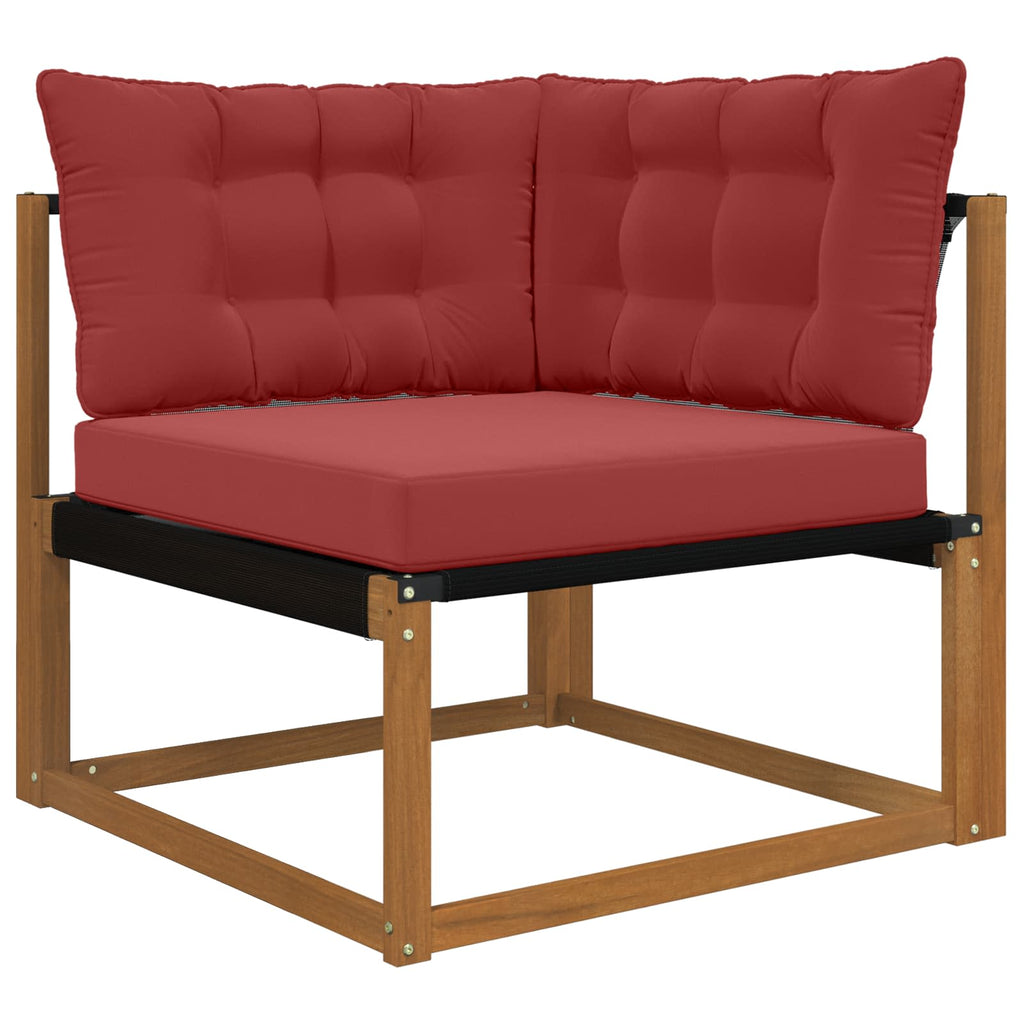 Sofakissen für draußen 3 pcs Weinrot Polyester