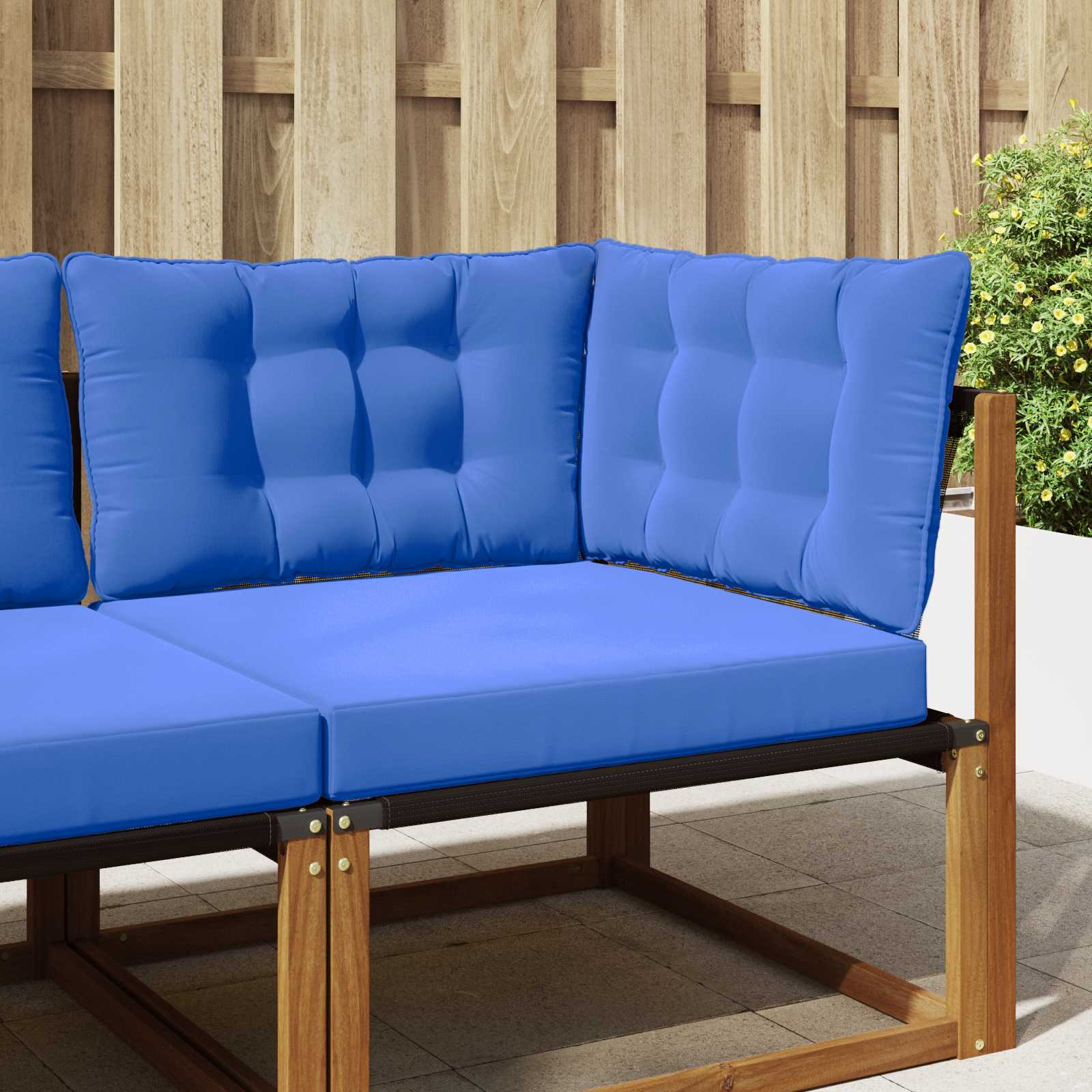 Sofakissen für draußen 3 pcs Königsblau Polyester