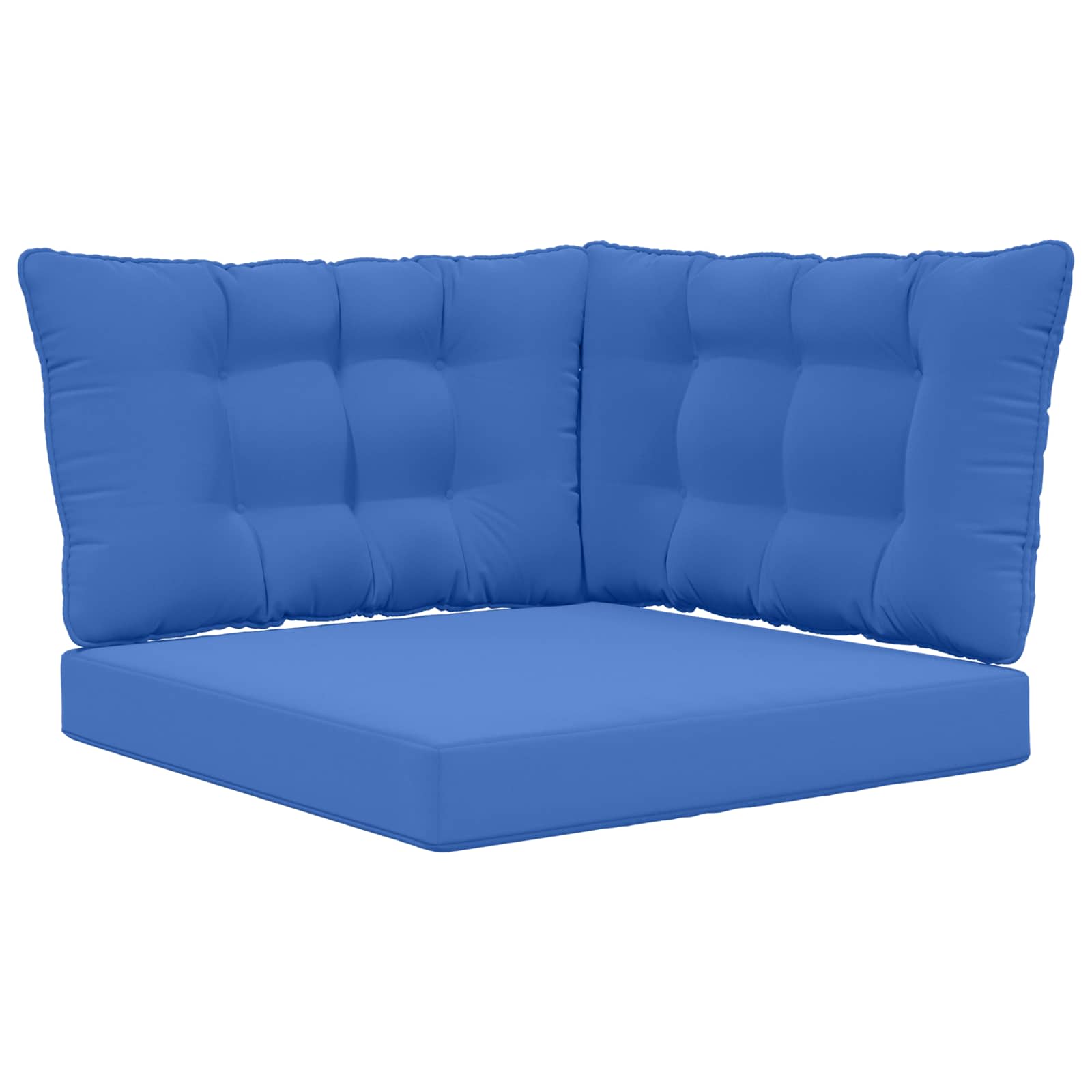 Sofakissen für draußen 3 pcs Königsblau Polyester