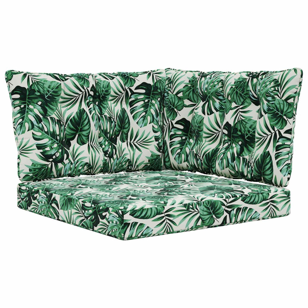 Sofakissen für draußen 3 pcs Blattmuster Polyester