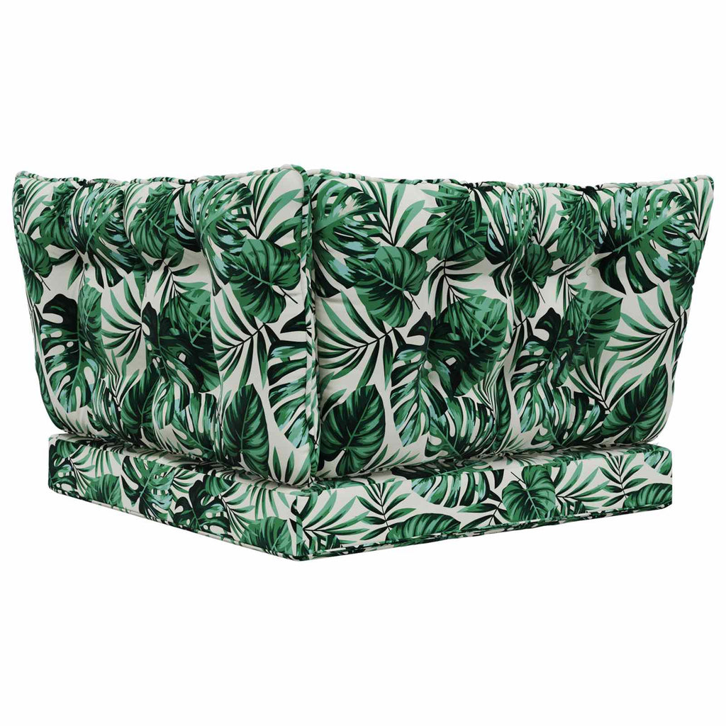 Sofakissen für draußen 3 pcs Blattmuster Polyester