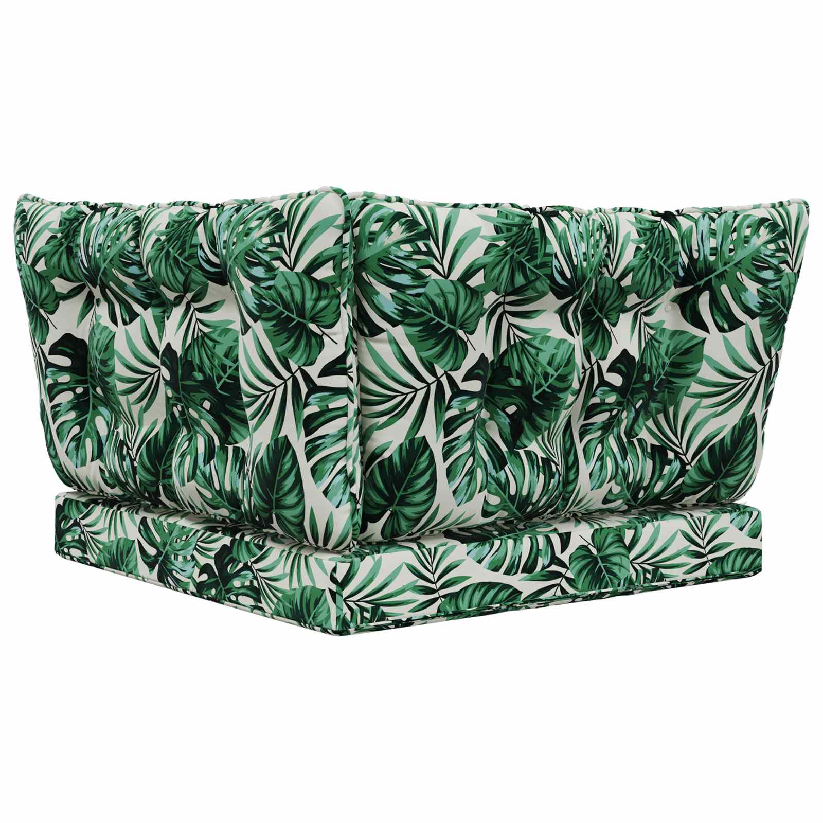Sofakissen für draußen 3 pcs Blattmuster Polyester