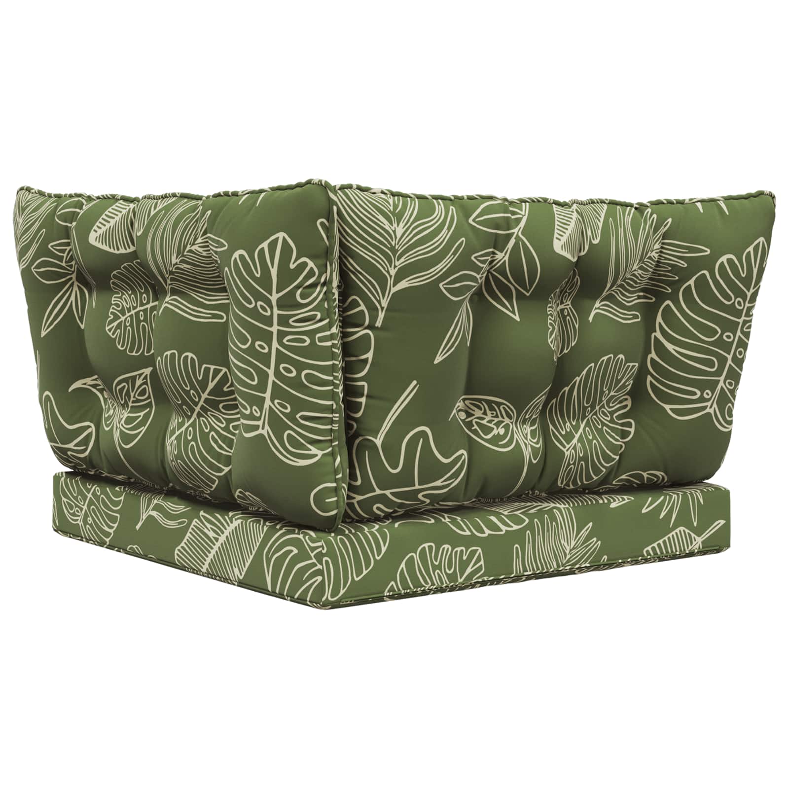 Sofakissen für draußen 3 pcs Blattdesign Polyester