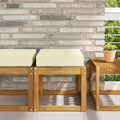 Sitzkissen für Outdoor Creme 40 x 40 x 8 cm 100 % Polyester