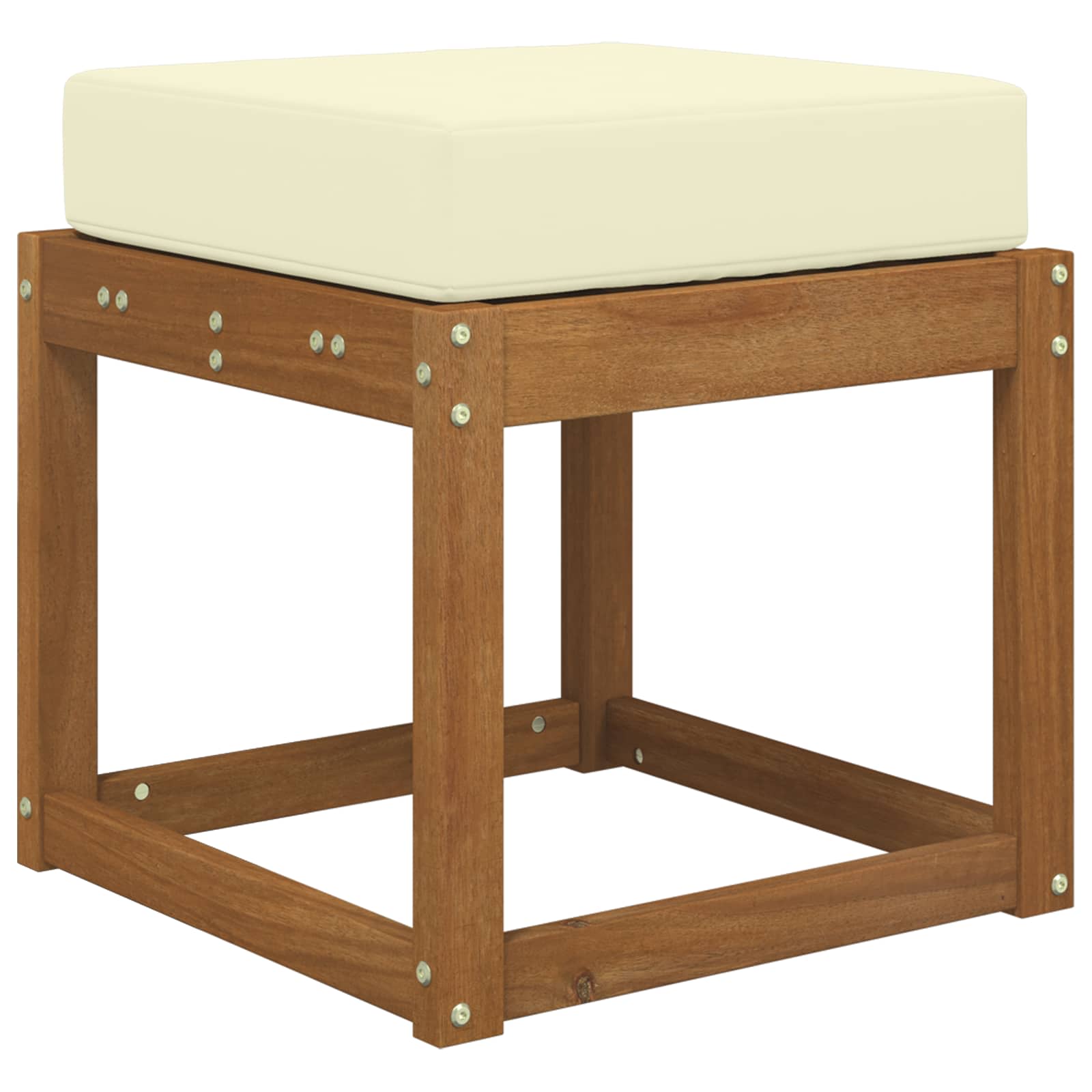 Sitzkissen für Outdoor Creme 40 x 40 x 8 cm 100 % Polyester