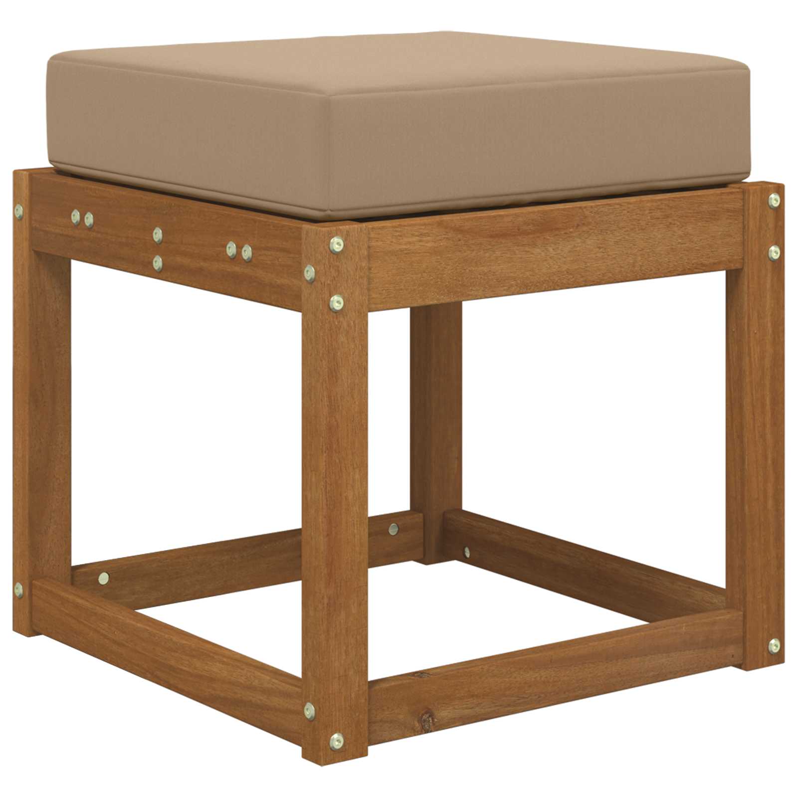 Sitzkissen für Outdoor Taupe 40 x 40 x 8 cm 100 % Polyester