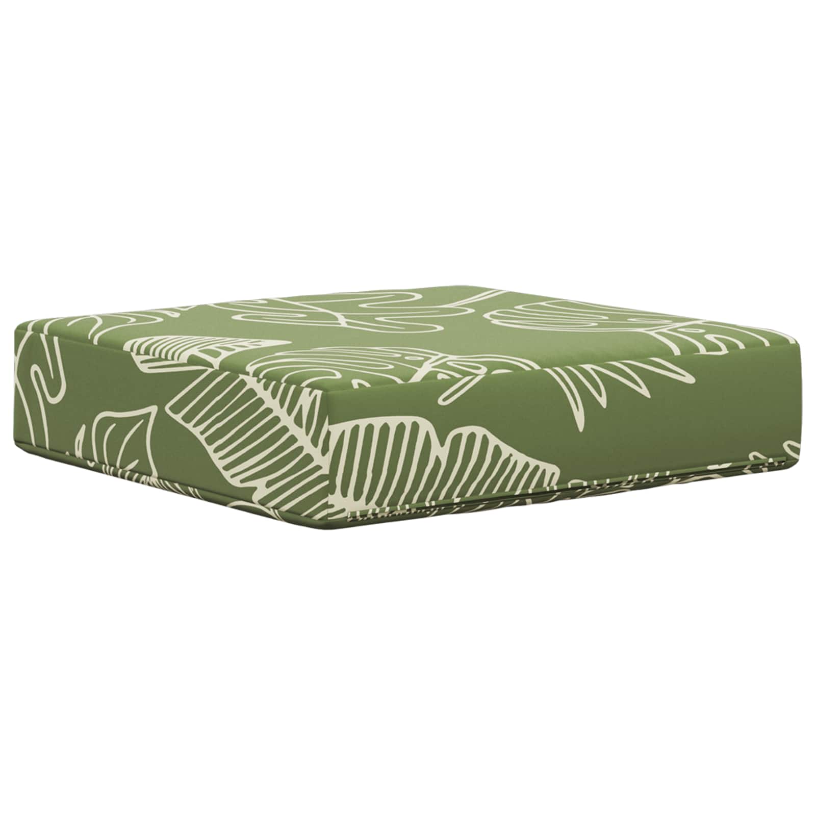 Sitzkissen für Outdoor Grüne Blätter 40 x 40 x 8 cm