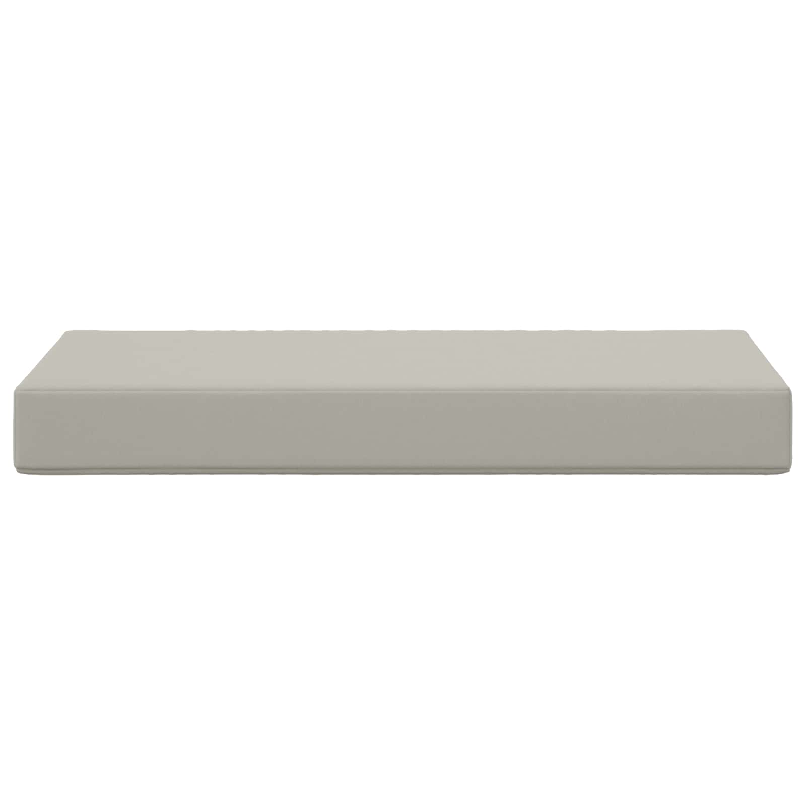 Sitzkissen für Outdoor Grau 80 x 40 x 8 cm 100 % Polyester