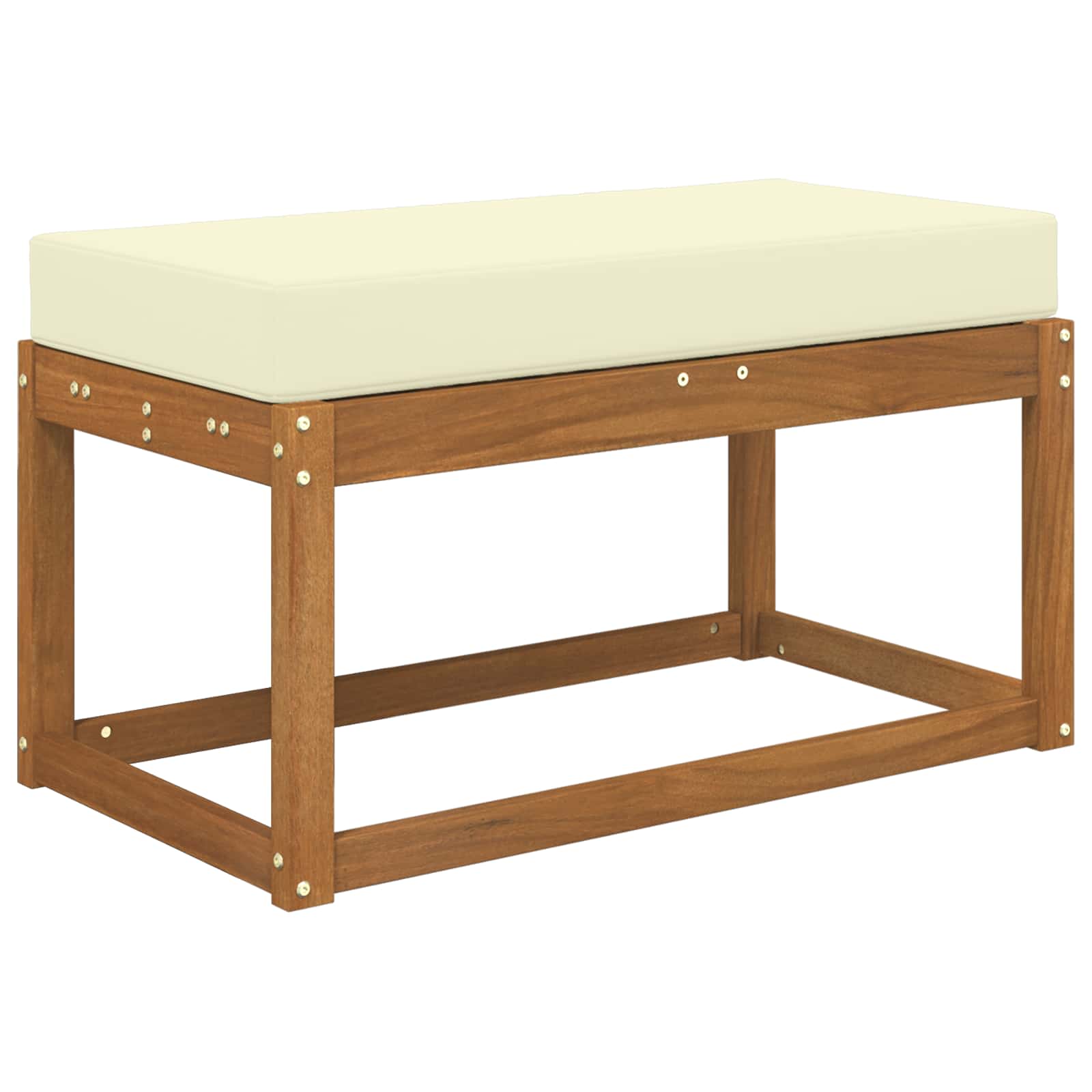 Sitzkissen für Outdoor Creme 80 x 40 x 8 cm 100 % Polyester