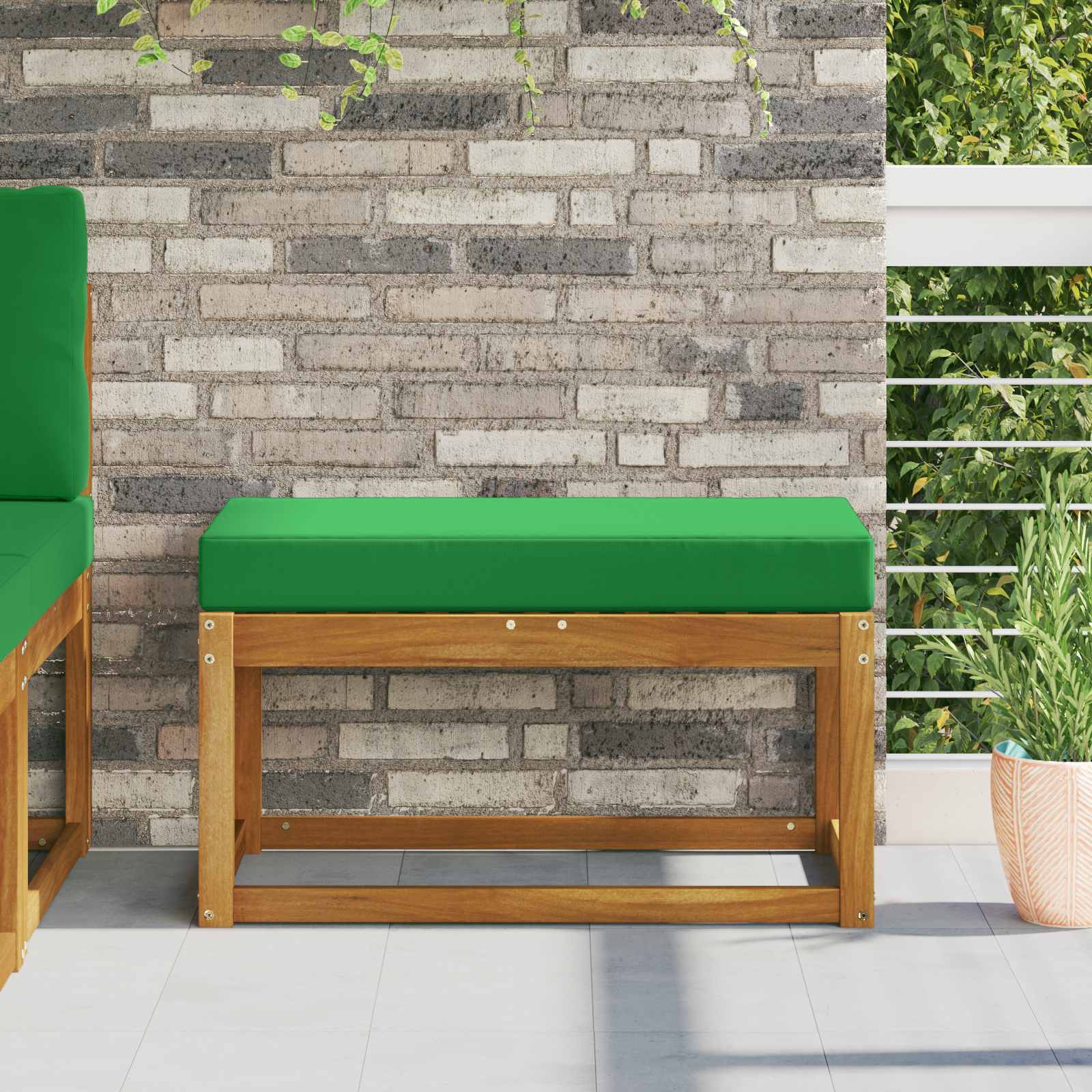 Sitzkissen für Outdoor Grün 80 x 40 x 8 cm 100 % Polyester