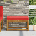 Sitzkissen für Outdoor Rot 80 x 40 x 8 cm 100 % Polyester