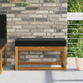 Sitzkissen für Outdoor Schwarz 80 x 40 x 8 cm 100 % Polyester