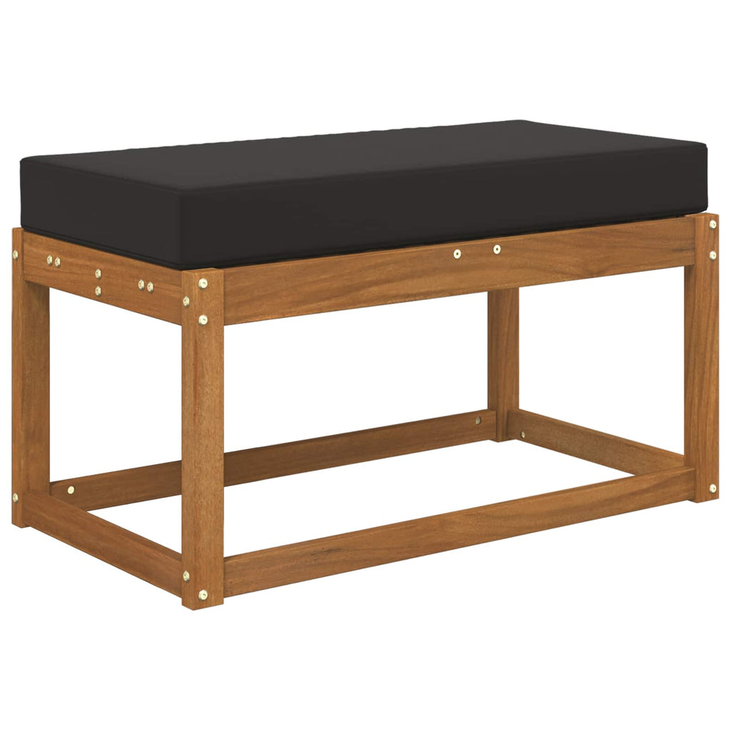 Sitzkissen für Outdoor Schwarz 80 x 40 x 8 cm 100 % Polyester