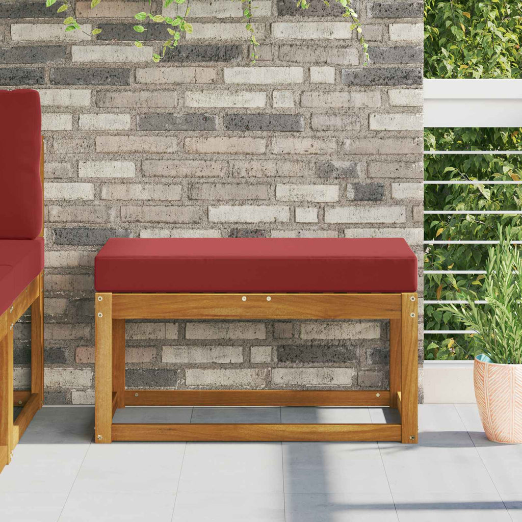 Sitzkissen für Outdoor Weinrot 80 x 40 x 8 cm 100 % Polyester