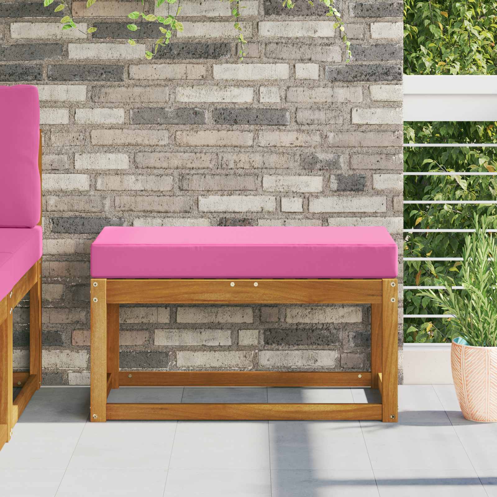 Sitzkissen Rosa 80 x 40 x 8 cm 100 % Polyester