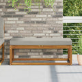 Sitzkissen für Outdoor Grau 111,5 x 40 x 8 cm 100 % Polyester