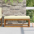 Sitzkissen für Outdoor Creme 115 x 40 x 8 cm 100 % Polyester