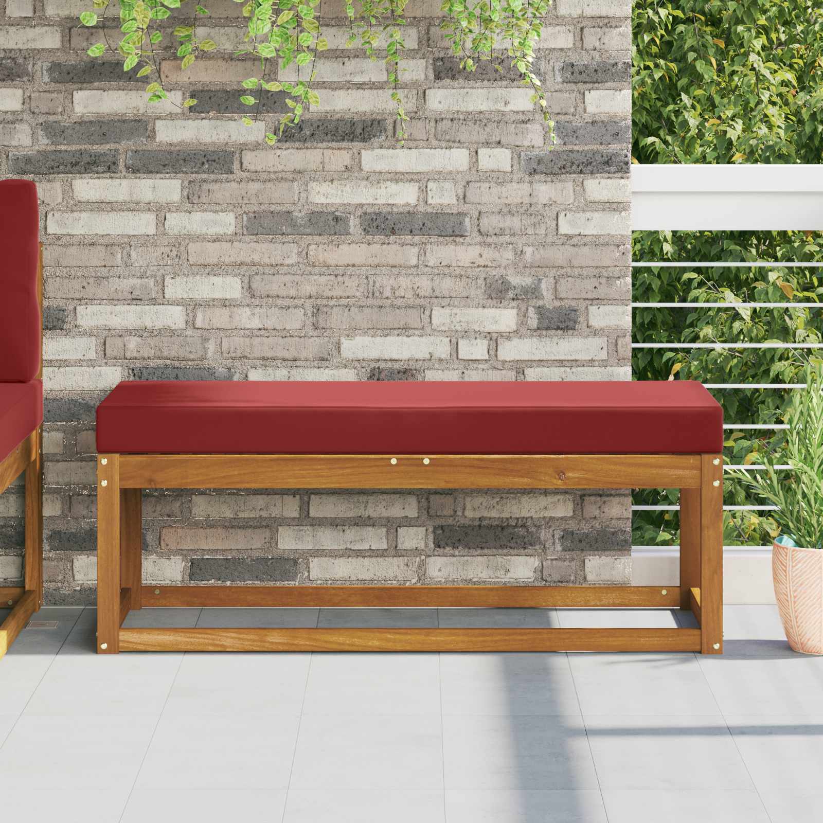 Sitzkissen für Outdoor Weinrot 111,5 x 40 x 8 cm