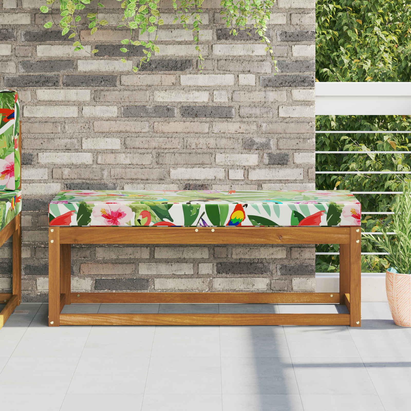 Sitzkissen für Outdoor Bunt 111,5 x 40 x 8 cm 100 % Polyester