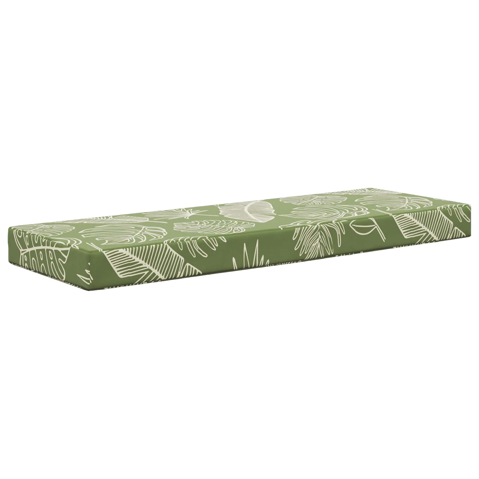 Sitzkissen für Outdoor Grüne Blätter 111,5 x 40 x 8 cm