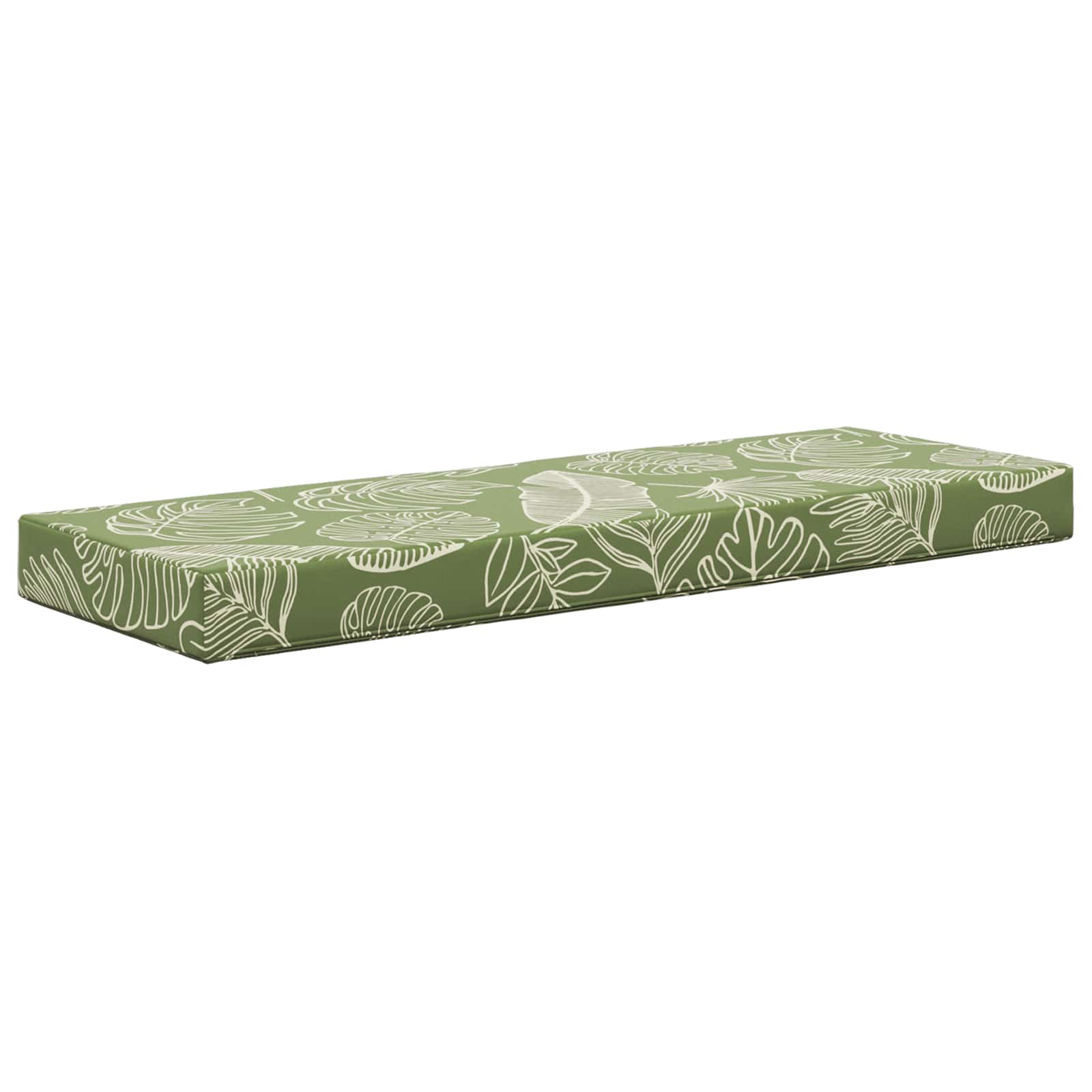 Sitzkissen für Outdoor Grüne Blätter 111,5 x 40 x 8 cm