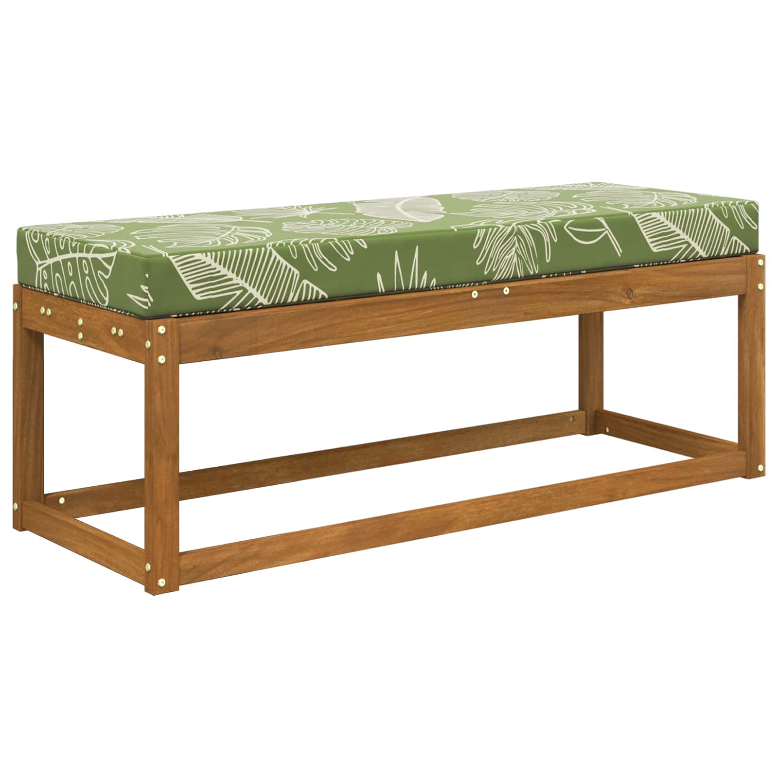 Sitzkissen für Outdoor Grüne Blätter 111,5 x 40 x 8 cm