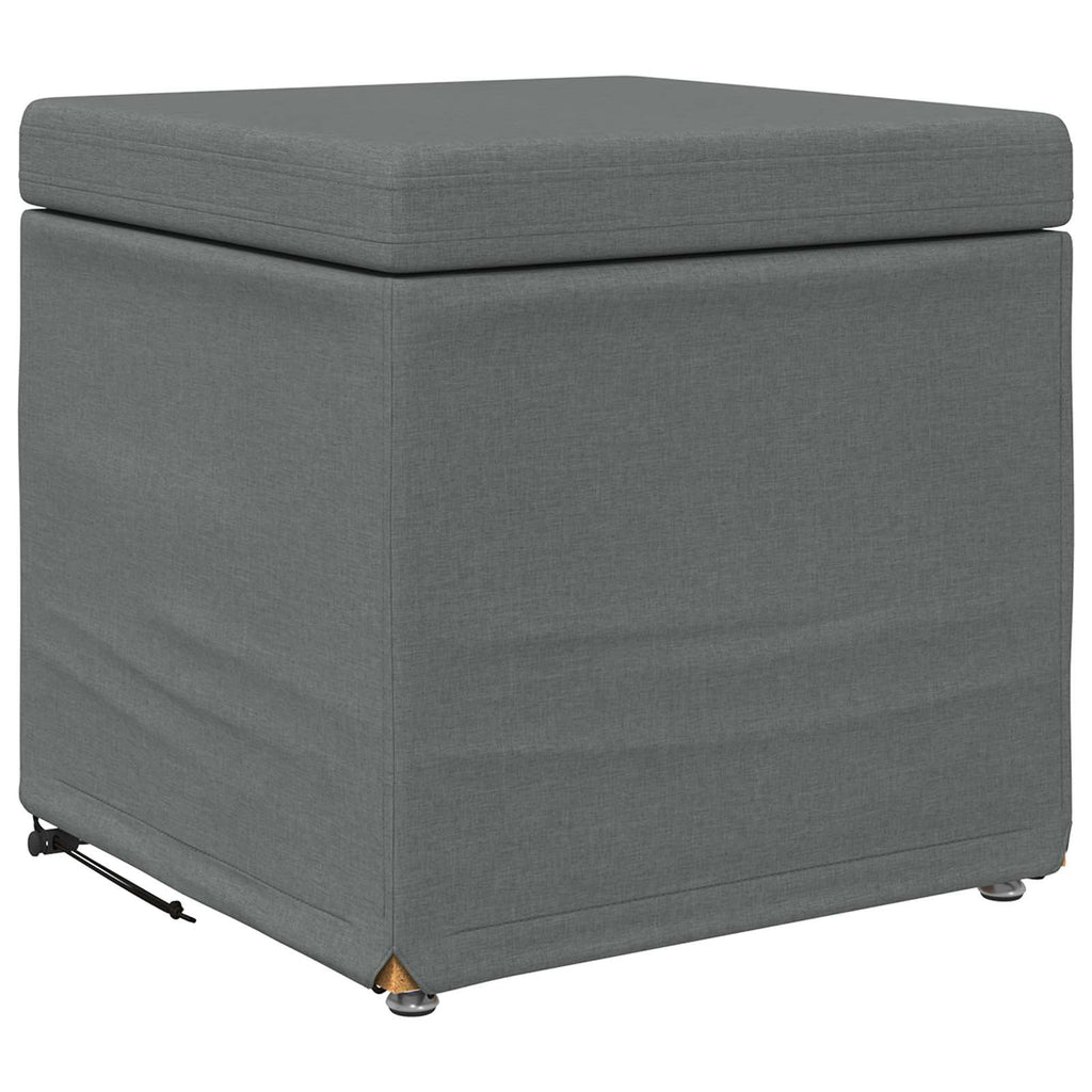 Hocker Dunkelgrau 41 x 41 x 40 cm Stoff und Pressholz