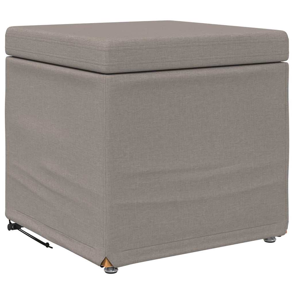 Hocker Taupe 41 x 41 x 40 cm Stoff und Pressholz