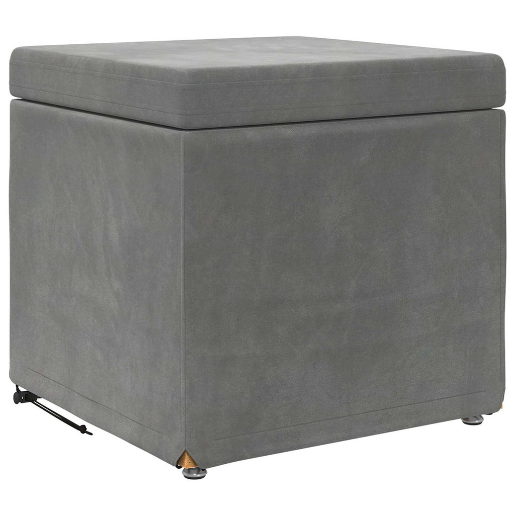 Hocker Dunkelgrau 41 x 41 x 40 cm Samt und Engineering Holz