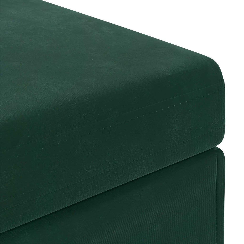 Hocker Dunkelgrün 41 x 41 x 40 cm Samt und Engineering Holz