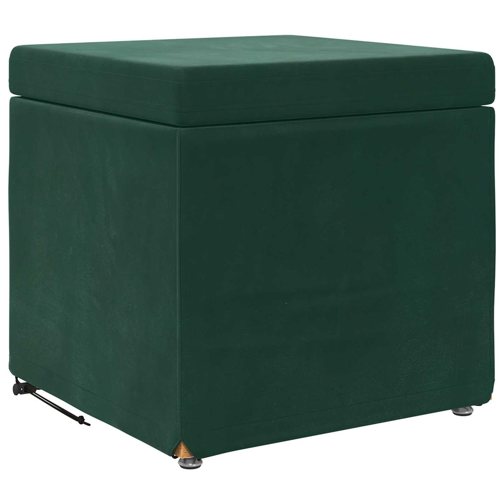 Hocker Dunkelgrün 41 x 41 x 40 cm Samt und Engineering Holz
