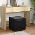 Hocker Schwarz 41 x 41 x 40 cm Samt und Engineering Holz