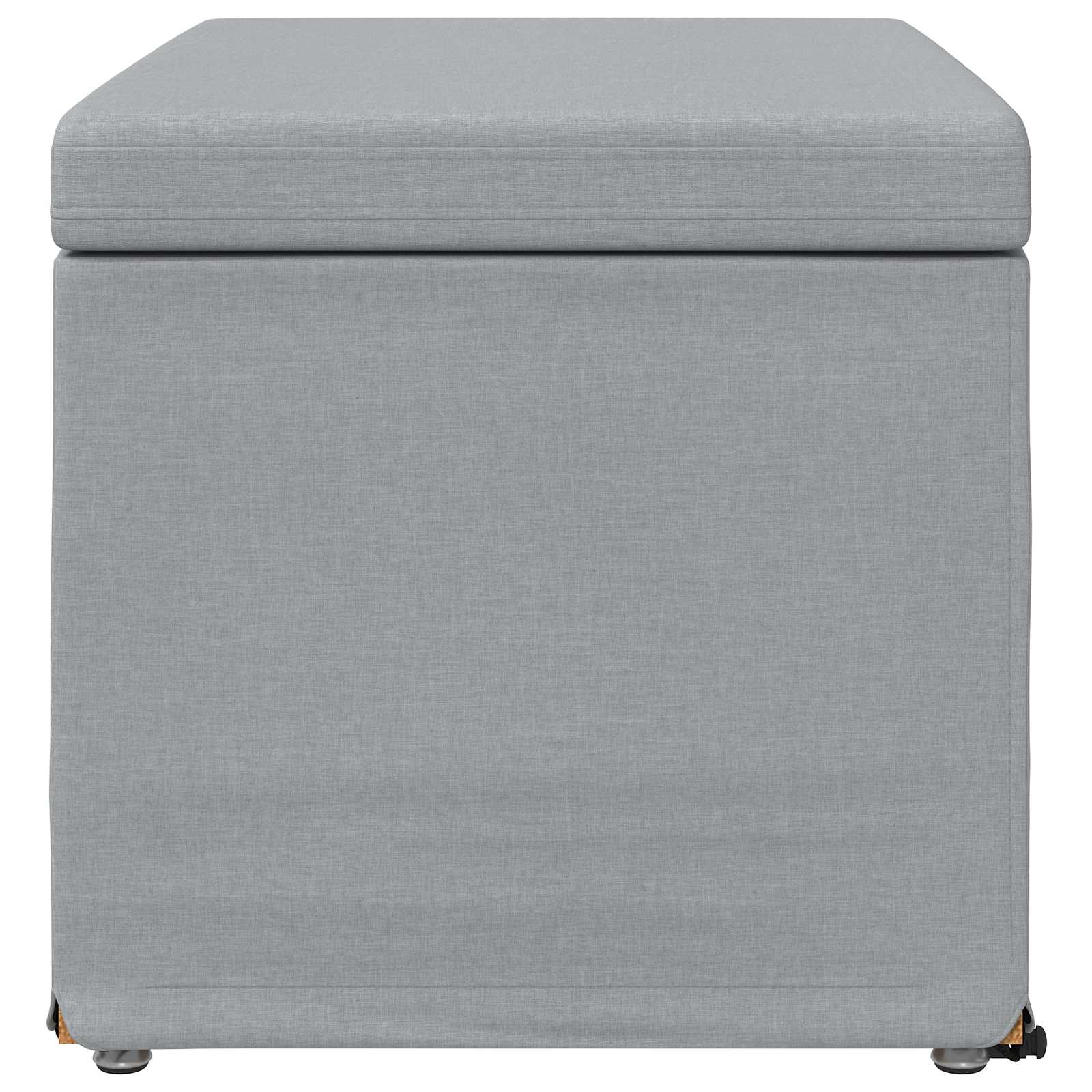 Hocker Hellgrau 61 x 41 x 40 cm Stoff und Pressholz