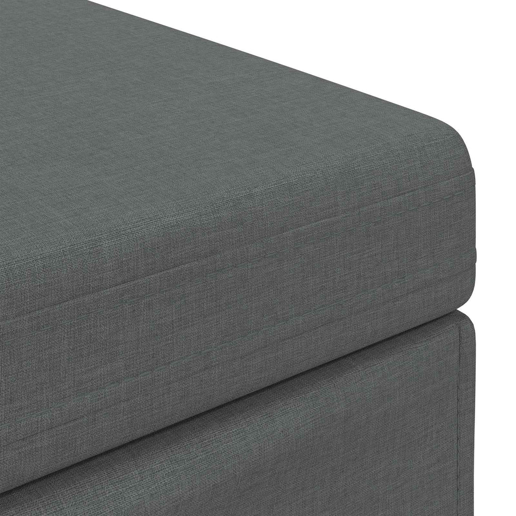 Hocker Dunkelgrau 61 x 41 x 40 cm Stoff und Pressholz