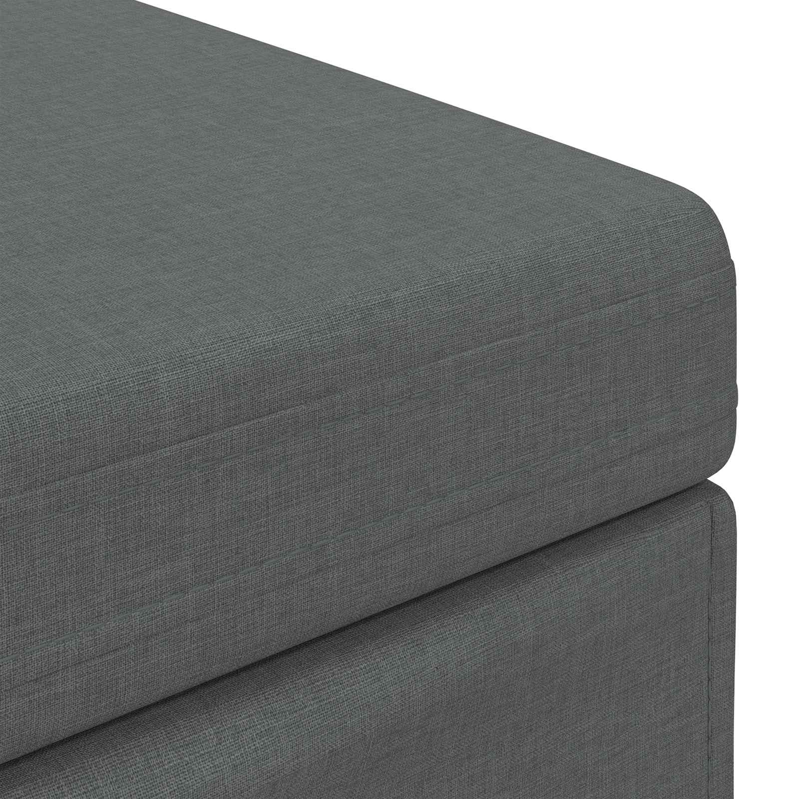 Hocker Dunkelgrau 61 x 41 x 40 cm Stoff und Pressholz