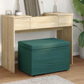 Hocker Dunkelgrün 61 x 41 x 40 cm Stoff und Pressholz