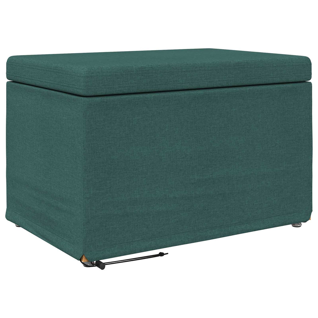 Hocker Dunkelgrün 61 x 41 x 40 cm Stoff und Pressholz