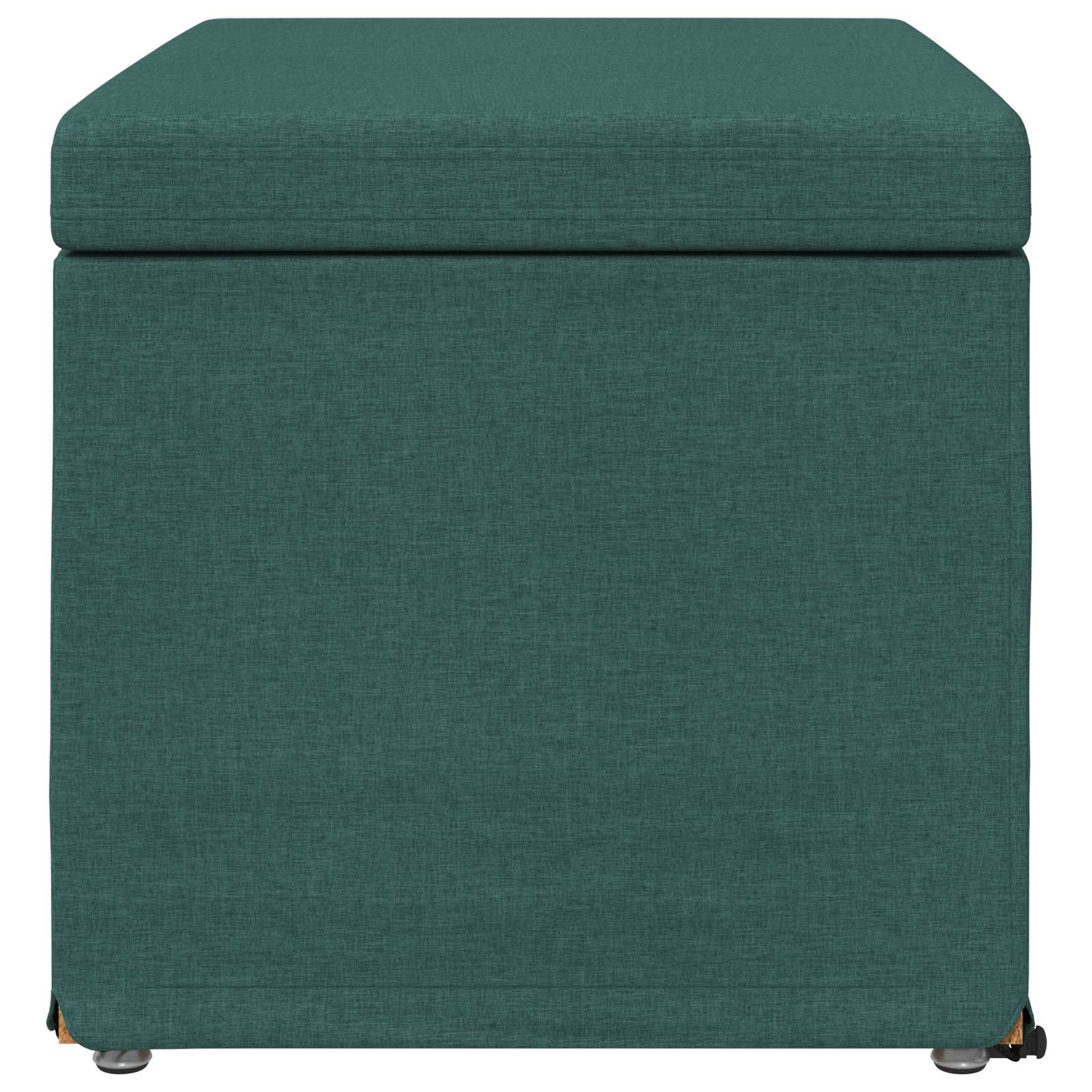 Hocker Dunkelgrün 61 x 41 x 40 cm Stoff und Pressholz