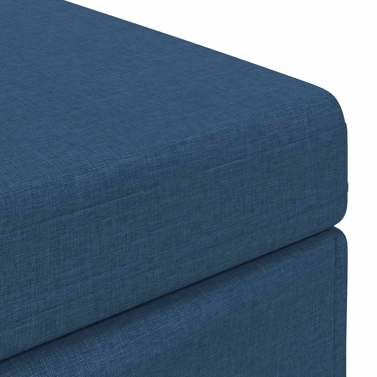 Hocker Blau 61 x 41 x 40 cm Stoff und Pressholz