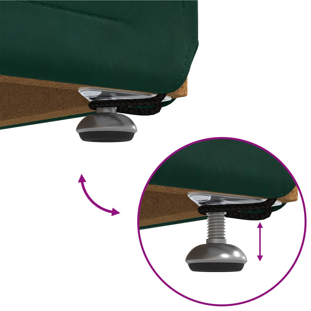 Hocker Dunkelgrün 61 x 41 x 40 cm Samt und Engineering Holz