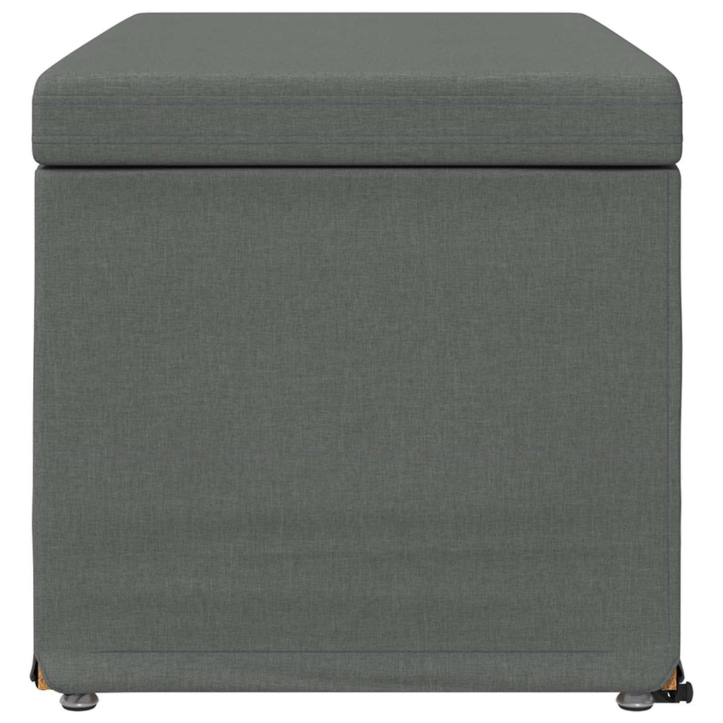 Hocker Dunkelgrau 81 x 41 x 40 cm Stoff und Pressholz