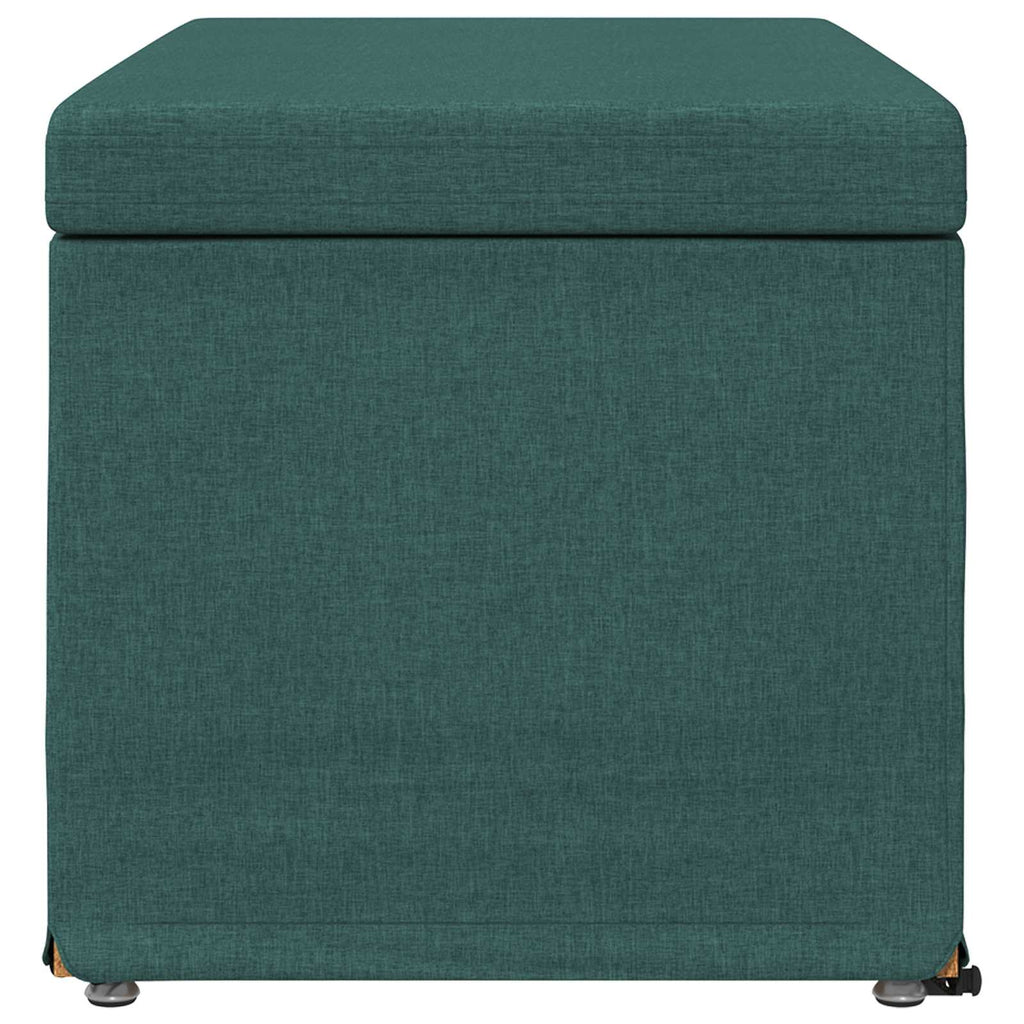 Hocker Dunkelgrün 81 x 41 x 40 cm Stoff und Pressholz