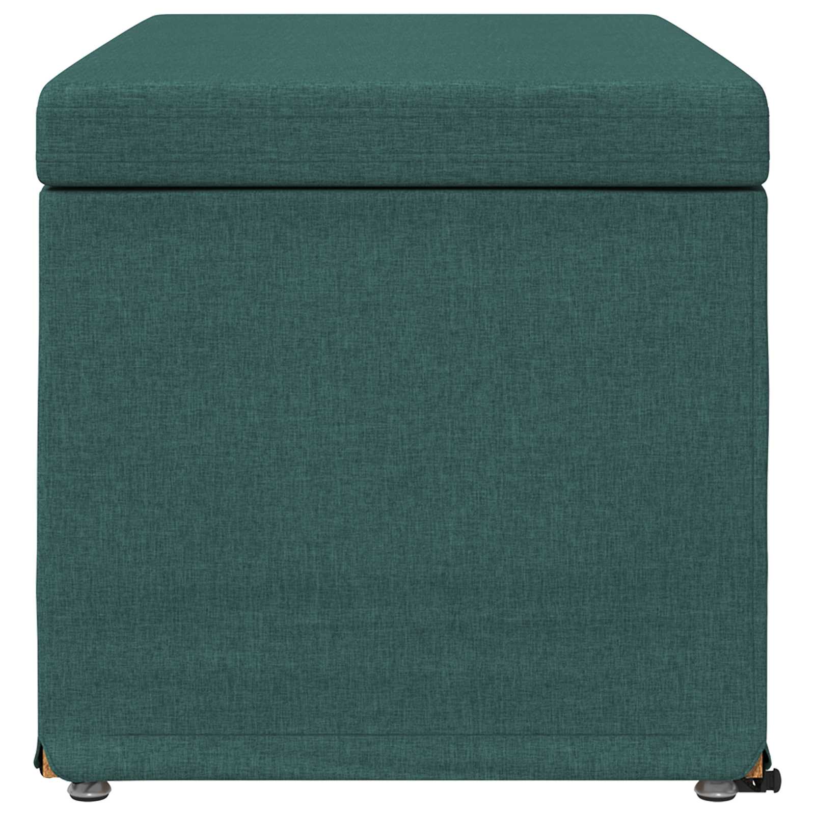 Hocker Dunkelgrün 81 x 41 x 40 cm Stoff und Pressholz