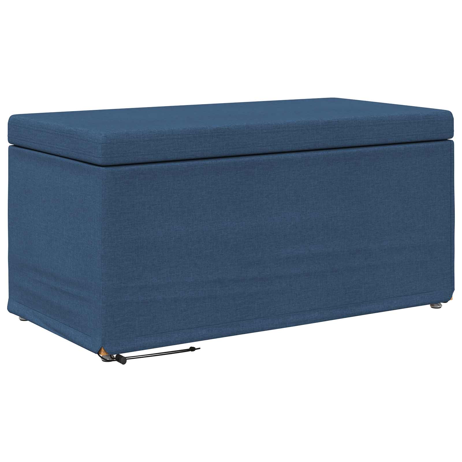 Hocker Blau 81 x 41 x 40 cm Stoff und Pressholz