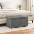 Hocker Dunkelgrau 81 x 41 x 40 cm Samt und Engineering Holz