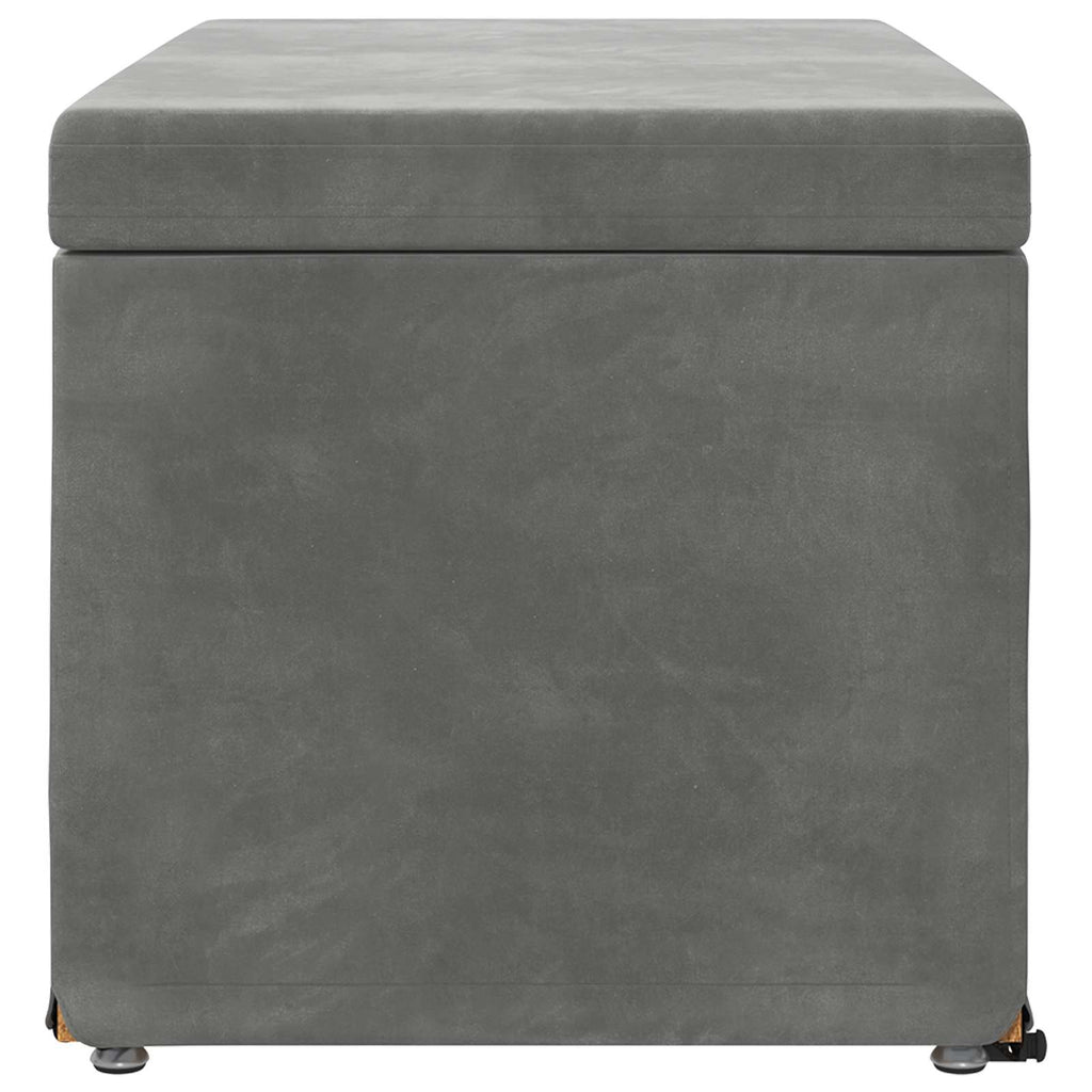 Hocker Dunkelgrau 81 x 41 x 40 cm Samt und Engineering Holz