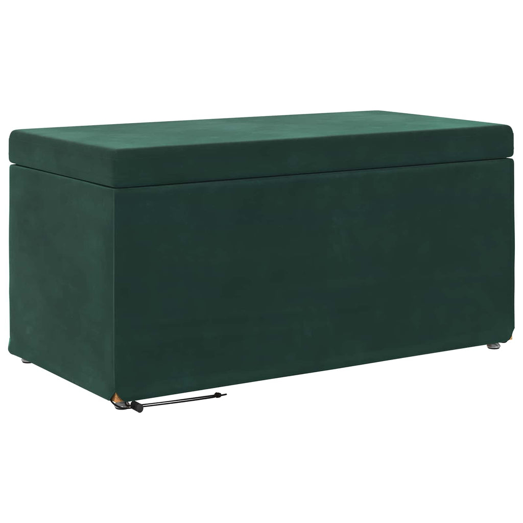 Hocker Dunkelgrün 81 x 41 x 40 cm Samt und Engineering Holz